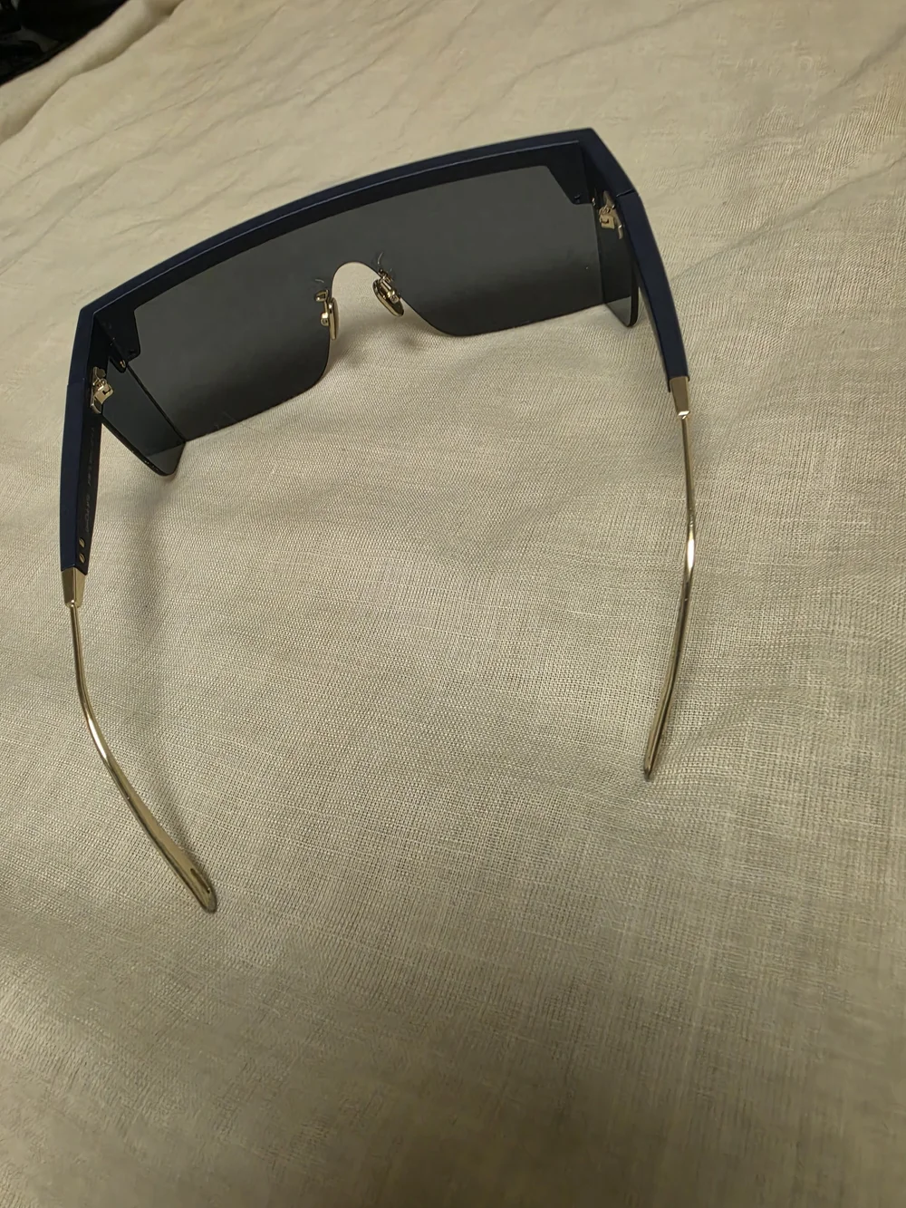Dior Men’s Navy Logo Shield Sunglasses